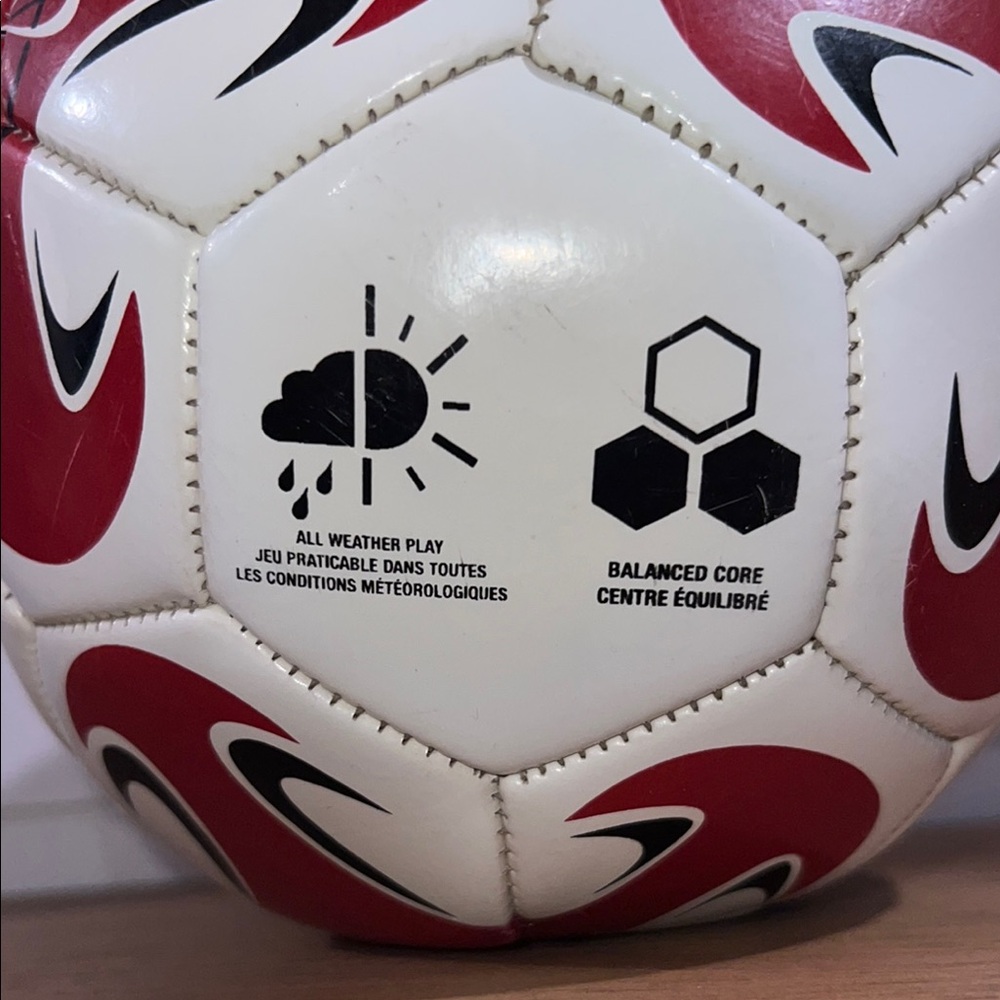 Striker Red and White Soccer Ball for Kids - Size 3 - Picture 6 of 8
